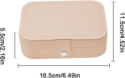Travel Jewelry Box, Jewelry Organizer for Women,PU Leather Portable Gifts Organizer Boxes for Stud Earrings, Rings, Necklaces(Pink) in Saudi Arabia