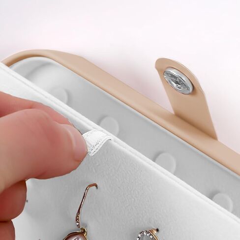 Travel Jewelry Box, Jewelry Organizer for Women,PU Leather Portable Gifts Organizer Boxes for Stud Earrings, Rings, Necklaces(Pink) in Saudi Arabia