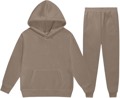 Boys Sweatsuit 2 Piece Set Tracksuit Winter Warm Fleece Hoodie and Sweatpants Athletic Jogging Suit Clothing Sets for Kids in Saudi Arabia