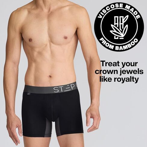 STEP ONE Mens Underwear Trunks, Pack of 3, Anti-Chafing Men's Trunks Underwear, Comfortable Moisture WIcking Boxers for Men in Saudi Arabia