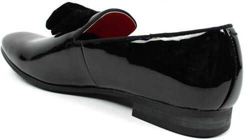 حذاء رجالي من AZAR Tuxedo Slip مزود بفيونكة من الساتان المخملي في الأعلى in Kuwait