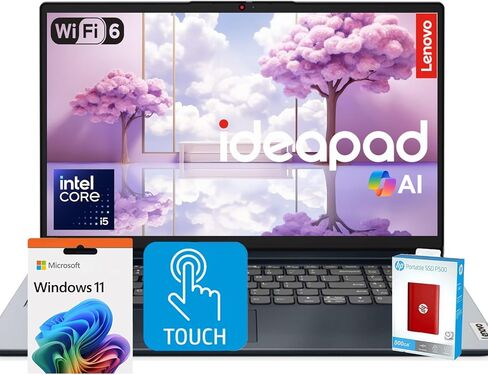 Lenovo IdeaPad Premium Series Laptop • 15.6 FHD Touchscreen • Intel Core i5 10-Core Processor • 24GB RAM • 1.5TB SSD (1TB PCIe SSD withHP P500 512GB Portable SSD) • Copilot & AI Ready • Windows 11 Pro in Saudi Arabia