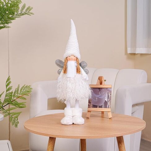 Fabric Angel Fairy Figurine - Christmas Indoor Room Decor, Tabletop, Mantel, Tree Ornament, Cute (Pink) in Saudi Arabia