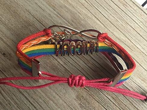 Unicorn Bracelet – Infinity Love Charm with Rainbow Bands and Unicorn Pendant – Giftable in Saudi Arabia