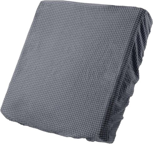 غطاء وسادة الأريكة، غطاء وسادة أريكة مطاطي من البوليستر مقاس 20 × 20 بوصة، أغطية أريكة سحرية قابلة للغسل، أغطية غير قابلة للانزلاق مع قاعدة مرنة لمقعد الأريكة للمنزل، رمادي داكن in Saudi Arabia