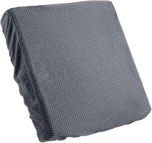 غطاء وسادة الأريكة، غطاء وسادة أريكة مطاطي من البوليستر مقاس 20 × 20 بوصة، أغطية أريكة سحرية قابلة للغسل، أغطية غير قابلة للانزلاق مع قاعدة مرنة لمقعد الأريكة للمنزل، رمادي داكن in Saudi Arabia