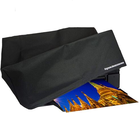 Printer Dust Cover Compatible with Epson Workforce WF-2650 / WF-2660 / WF-2750 / WF-2760 / WF-2860 Printer Protector [Antistatic, Water Resistant, Heavy Duty Fabric, Black] in Saudi Arabia
