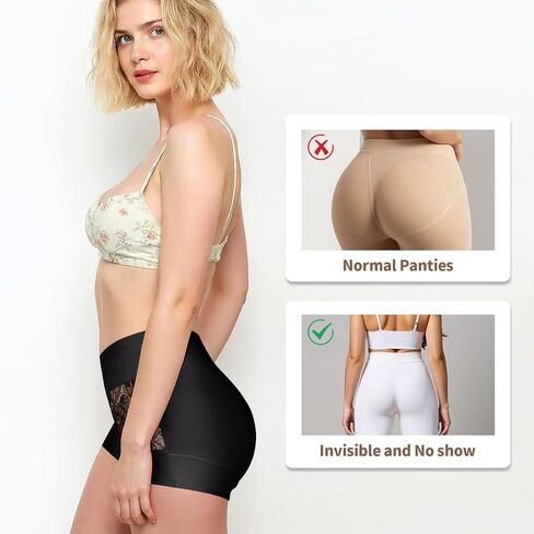 Womens Mid Rise Underwear, Patchwork Lace Boxer Panty Tummy Control Breathable Soft Stretch Panties for Ladies in Saudi Arabia
