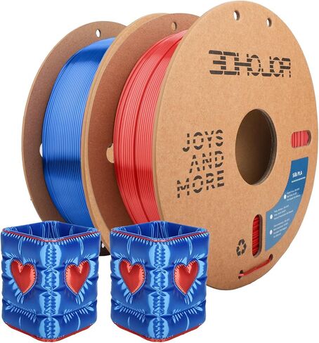 Silk PLA Filament 1.75mm, Silk PLA 3D Printer Filament, 2.2 LBS (1KG) Cardboard Spool, Fit Most FDM 3D Printer, Silk Blue in Kuwait