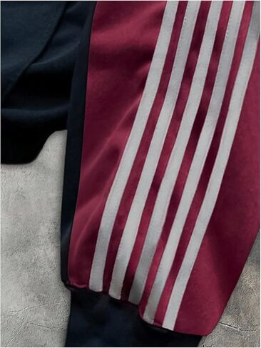 Men's Gothic Spiderweb Graphic Hoodies Striped Baggy Fall Sweatshirts Color Block Grunge Pullovers in Saudi Arabia