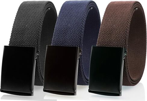 Gelante Fully Adjustable Canvas Web Belt with Black Flip Top Buckle 50'' Long in Saudi Arabia