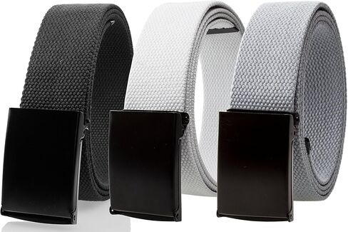 Gelante Fully Adjustable Canvas Web Belt with Black Flip Top Buckle 50'' Long in Saudi Arabia