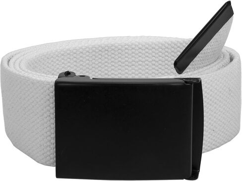 Gelante Fully Adjustable Canvas Web Belt with Black Flip Top Buckle 50'' Long in Saudi Arabia