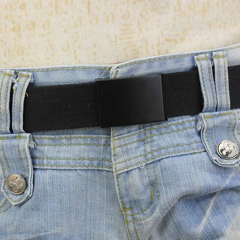 Gelante Fully Adjustable Canvas Web Belt with Black Flip Top Buckle 50'' Long in Saudi Arabia