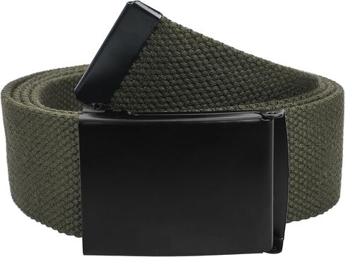 Gelante Fully Adjustable Canvas Web Belt with Black Flip Top Buckle 50'' Long in Saudi Arabia