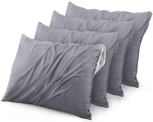 Utopia Bedding Waterproof Pillow Protectors Zippered Queen Size (2 Pack, White), Zippered Pillowcases, Bed Bug Proof Pillow Encasement Covers 20 x 28 Inches in Saudi Arabia