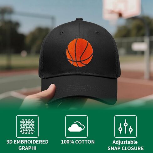Cool Embroidered Pattern Baseball Cap,Adjustable Fit Trucker Caps,Quick-Dry Comfort Gift for Men Women Accessory-Black in Saudi Arabia