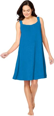 Dreams & Co. Plus Size Sleeveless Terry Lounger in Saudi Arabia