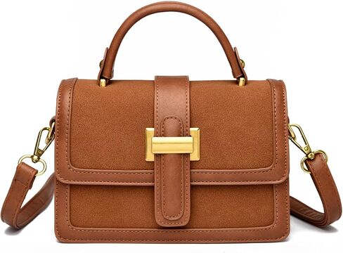 Micmores Mini Crossbody Bag, Faux Suede & Vegan Leather Small Square Purse for Women, Top Handle Shoulder Clutch in Saudi Arabia