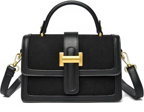 Micmores Mini Crossbody Bag, Faux Suede & Vegan Leather Small Square Purse for Women, Top Handle Shoulder Clutch in Saudi Arabia