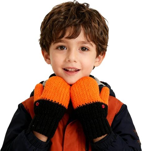 Adult Kid Winter Glove Warm Knit Goose Mitten Thicken Fleece Lined Thermal Hand Warmer Cold Weather Ski Glove in Saudi Arabia