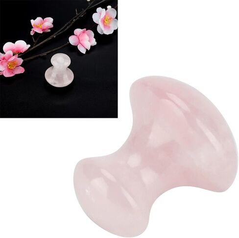 Rose Quartz Crystal Massage Stone, Mushroom shaped Face Eyes Massaging Tool, Made of Quartz Crystal, for Face and Eyes in Saudi Arabia