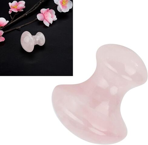 Rose Quartz Crystal Massage Stone, Mushroom shaped Face Eyes Massaging Tool, Made of Quartz Crystal, for Face and Eyes in Saudi Arabia
