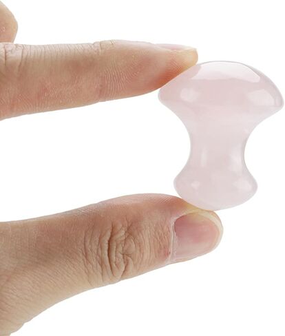 Rose Quartz Crystal Massage Stone, Mushroom shaped Face Eyes Massaging Tool, Made of Quartz Crystal, for Face and Eyes in Saudi Arabia