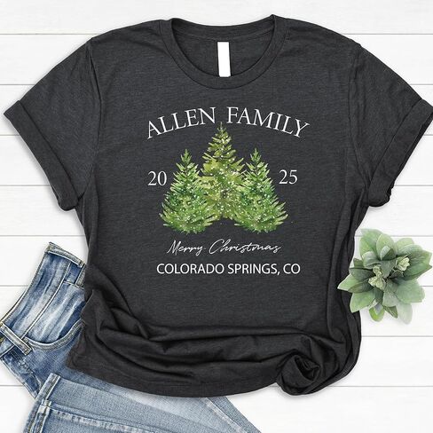 Personalized Family Christmas Sweatshirt 2025, Custom Name Matching Family Christmas Sweaters, Vintage Xmas Tree Hoodie, Merry Christmas, Family Name Christmas Crewneck in Saudi Arabia