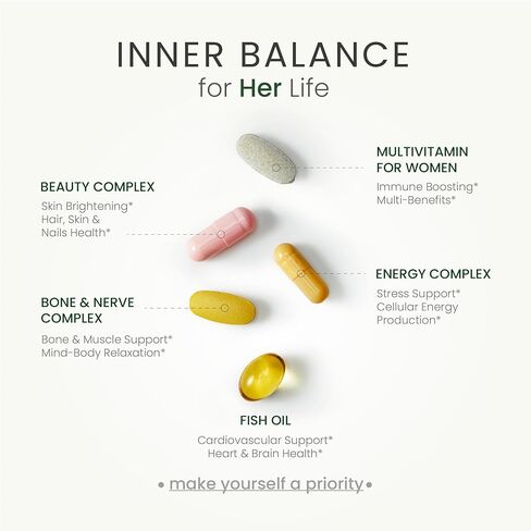 Multivitamin for Women| All-in-One Vitamin Packs for Hair Skin and Nails, Energy Producton, Bone Health, Stress Relief, Made in USA, 30 Servings in Saudi Arabia