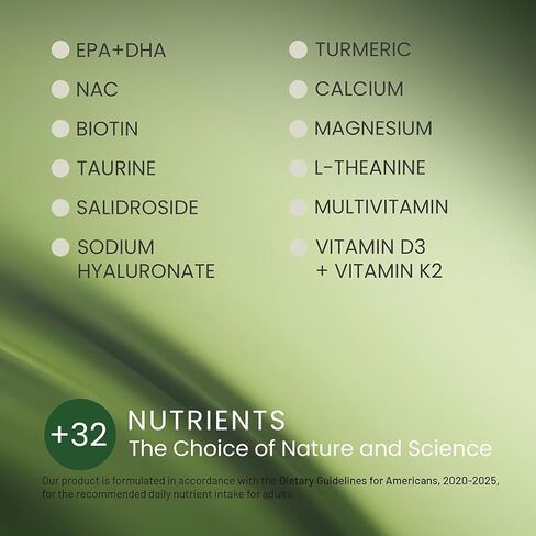 Multivitamin for Women| All-in-One Vitamin Packs for Hair Skin and Nails, Energy Producton, Bone Health, Stress Relief, Made in USA, 30 Servings in Saudi Arabia