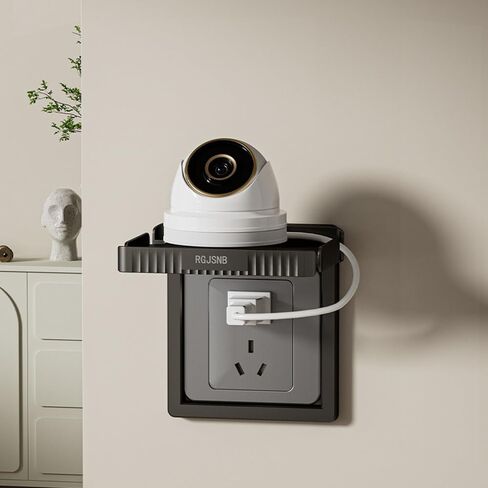 Simple Wall Outlet Shelf Convenient Sturdy Socket Mobile Phone Charging Holder,White in Saudi Arabia