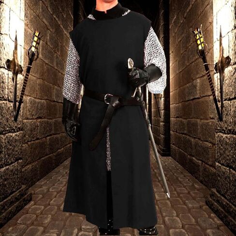 SUNLEXA Medieval Knight Viking Tunic cosplay Halloween costume Shirts Men's Costumes Renaissance Surcoat Tabard LARP (S-6XL) in Saudi Arabia