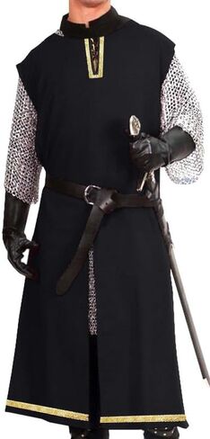 SUNLEXA Medieval Knight Viking Tunic cosplay Halloween costume Shirts Men's Costumes Renaissance Surcoat Tabard LARP (S-6XL) in Saudi Arabia
