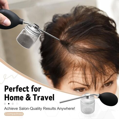 Refillable Powder Spray Bottle for Hair Building Fibers, Dry Shampoo & Cosmetic Powders - Leak-Proof Hair Fiber Applicator with Precision Nozzle, Portable Powder Dispenser for Men and Women ﻿ ﻿ in Saudi Arabia