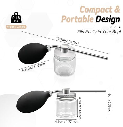 Refillable Powder Spray Bottle for Hair Building Fibers, Dry Shampoo & Cosmetic Powders - Leak-Proof Hair Fiber Applicator with Precision Nozzle, Portable Powder Dispenser for Men and Women ﻿ ﻿ in Saudi Arabia