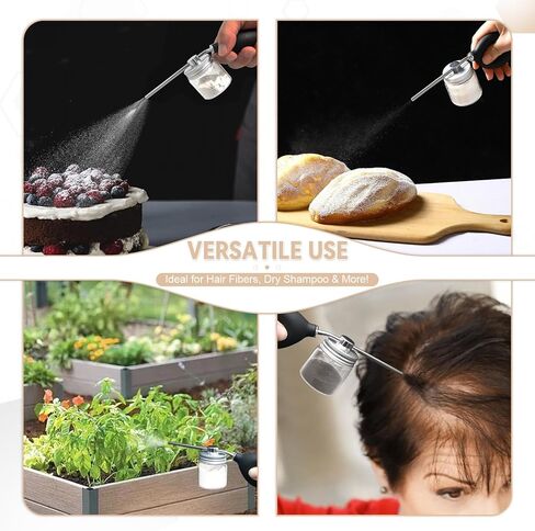 Refillable Powder Spray Bottle for Hair Building Fibers, Dry Shampoo & Cosmetic Powders - Leak-Proof Hair Fiber Applicator with Precision Nozzle, Portable Powder Dispenser for Men and Women ﻿ ﻿ in Saudi Arabia