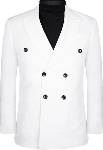 Men's Blazer Long Sleeve Regular Fit Suit Sport Coat Jacket Casual Lightweight Business Office Meeting Coat in Saudi Arabia