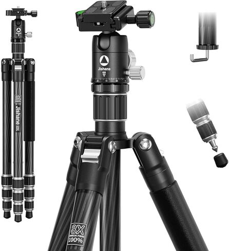 61'' Camera Tripod Camera Stand for Canon Rebel Eos Nikon DSLR, Travel Tripods for Phone with Remote Black Max Load 11lb in Kuwait