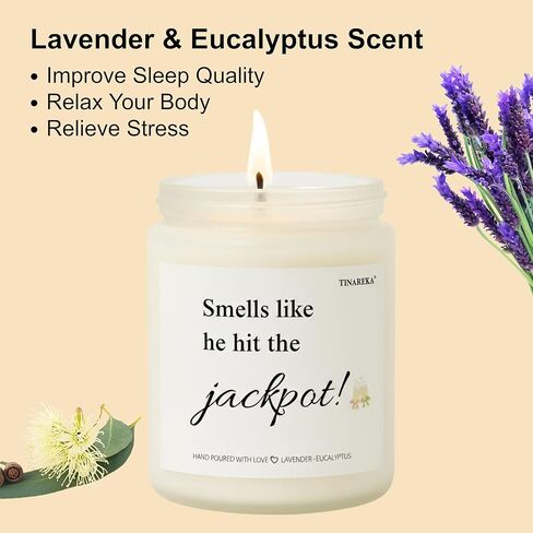 Engagement Gifts for Couples – Lavender Scented Soy Wax Candle, Romantic Engaged Gifts for Women, Bride to Be, Fiance, or Future Mrs, Perfect Engagement Party Decoration in Saudi Arabia