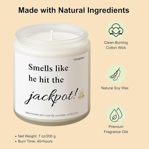 Engagement Gifts for Couples – Lavender Scented Soy Wax Candle, Romantic Engaged Gifts for Women, Bride to Be, Fiance, or Future Mrs, Perfect Engagement Party Decoration in Saudi Arabia