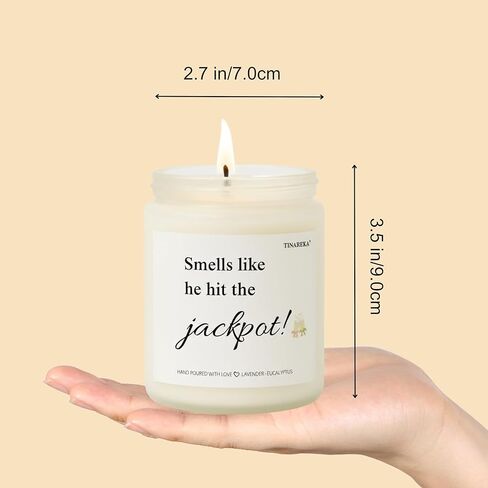 Engagement Gifts for Couples – Lavender Scented Soy Wax Candle, Romantic Engaged Gifts for Women, Bride to Be, Fiance, or Future Mrs, Perfect Engagement Party Decoration in Saudi Arabia