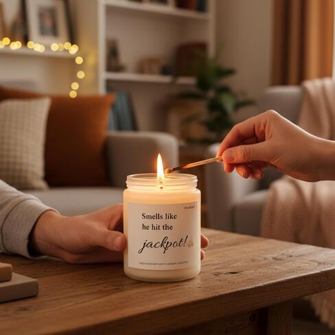 Engagement Gifts for Couples – Lavender Scented Soy Wax Candle, Romantic Engaged Gifts for Women, Bride to Be, Fiance, or Future Mrs, Perfect Engagement Party Decoration in Saudi Arabia