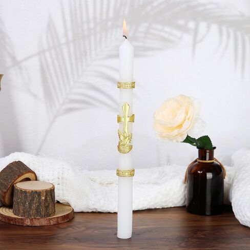 Baptism Candle for Boys Girls - Baptismal Candles Catholic for Baptism - Velas para Bautizo de Niño - Velas de Bautizo in Saudi Arabia