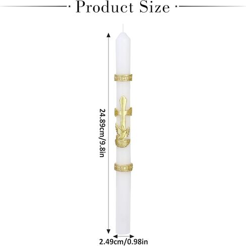 Baptism Candle for Boys Girls - Baptismal Candles Catholic for Baptism - Velas para Bautizo de Niño - Velas de Bautizo in Saudi Arabia