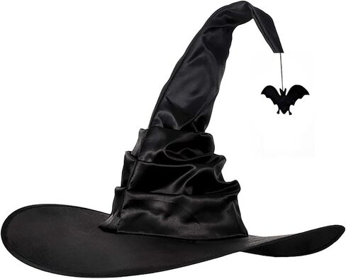 قبعة ساحرة الهالوين، قبعات ساحرة مكشكشة للنساء مع الحجاب وقبعات ساحرة الورد، إكسسوارات أزياء الهالوين in Kuwait