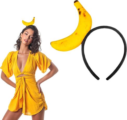 Fruits Headband Halloween Costume for Kid to Adult, Funny Banana/Pickle/Chili Pepper Hat Men Women in Saudi Arabia