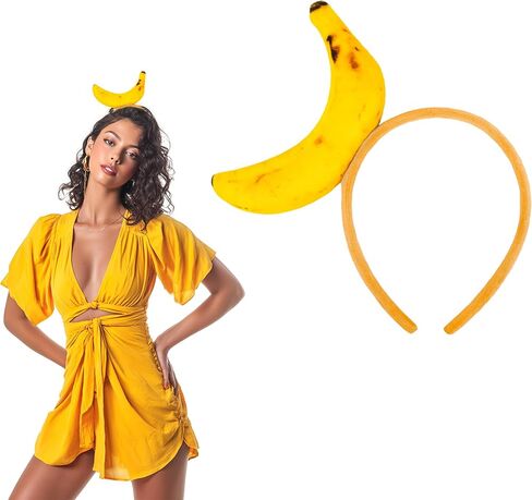 Fruits Headband Halloween Costume for Kid to Adult, Funny Banana/Pickle/Chili Pepper Hat Men Women in Saudi Arabia