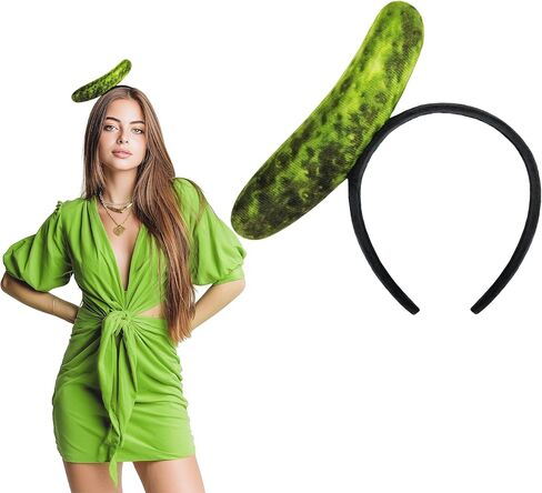 Fruits Headband Halloween Costume for Kid to Adult, Funny Banana/Pickle/Chili Pepper Hat Men Women in Saudi Arabia