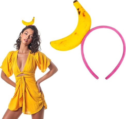 Fruits Headband Halloween Costume for Kid to Adult, Funny Banana/Pickle/Chili Pepper Hat Men Women in Saudi Arabia